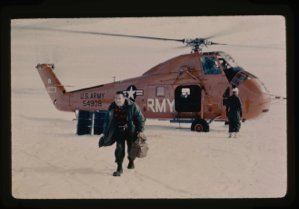 Image: Dan Krinsley landing at ice cap base near Graeselvev River