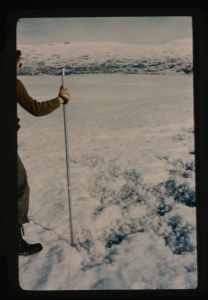 Image: Dan Krinsley, U.S.G.S., indicating needle ice at Centrum Lake during thaw