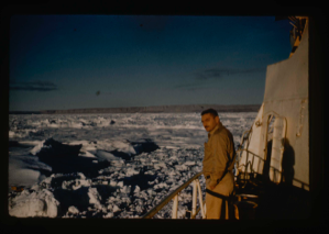 Image: View from icebreaker U.S.S. Atka. Ice thickness: 6-8 feet