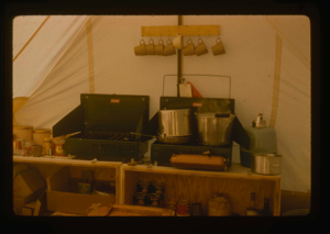 Image: View of kitchen tent, Polaris Promontory