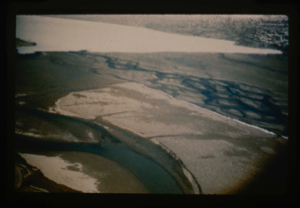 Image of Aerial view of delta at Centrum Lake. Note braided stream of Graeselv River 