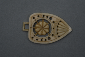 Image of Ivory pendant w/inner flower-shaped piece detached
