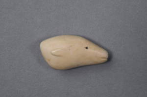 Image of Ivory polar bear head pin