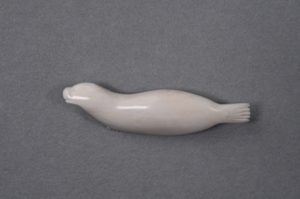 Image: White ivory seal pin
