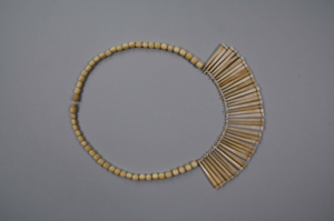 Image: Ivory bead necklace, with white beads