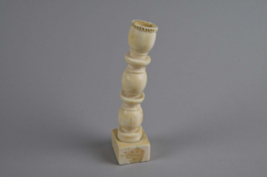 Image: 2 piece walrus ivory candlestick
