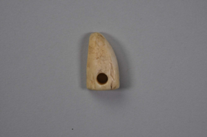 Image: Tooth-shaped ivory with hole drilled through