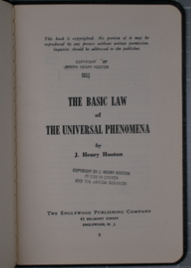 Image of The Basic Law of the Universal Phenomena