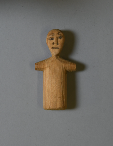 Image of Wooden figure from waist up, no arms