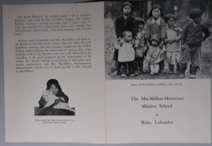 Image: MacMillan-Moravian Mission School pamphlet