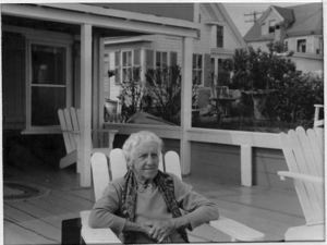 Image of Amy Look on MacMillan back porch