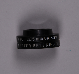 Image: Motion picture camera (?) two-part filter retaining ring assembly