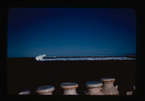 Image of Long, flat iceberg seen from the Bowdoin (2 copies)