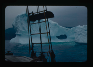 Image of Iceberg with hole, through rigging