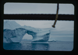 Image of Iceberg with hole, through rigging (2 copies)