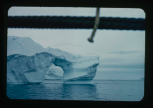 Image of Iceberg with hole, through rigging