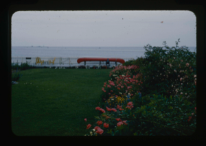 Image of Garden and terrace at MacMillan home. (2 copies)