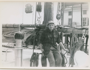 Image of Miriam MacMillan aboard schooner Bowdoin
