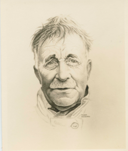 Image: print of drawing of Bertie Bangs