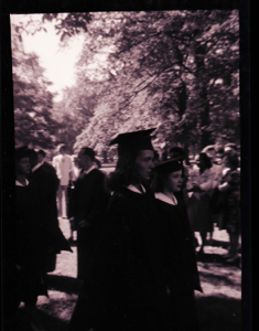 Image: Young women in academic procession