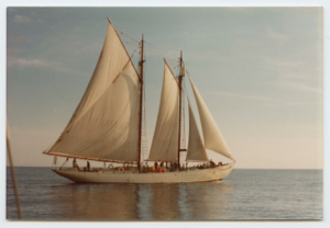 Image: Schooner Bowdoin under full sail