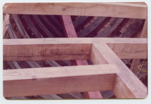 Image: Schooner Bowdoin under reconstruction, detail