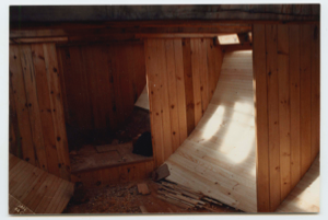 Image of Schooner Bowdoin interior, during reconstruction