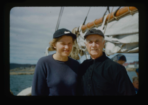 Image of Donald and Miriam MacMillan on board