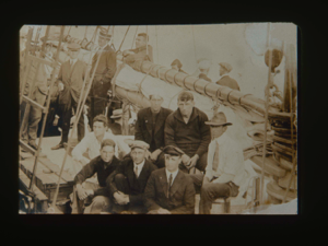 Image: Crew of first Bowdoin expedition (B & W)