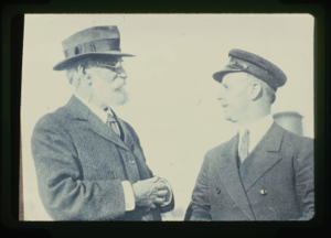 Image of Donald MacMillan with General Greely (B & W)