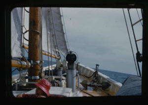 Image: Looking across deck of the Bowdoin