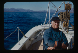 Image: Donald MacMillan on deck.