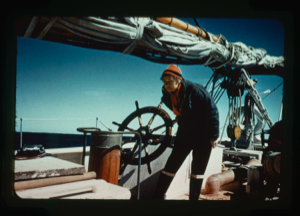 Image of Miriam MacMillan at wheel (3 copies)