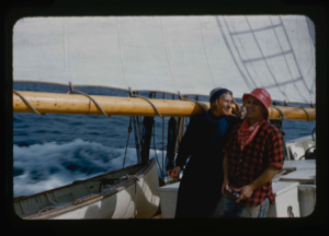 Image: Clayton Hodgdon and Miriam MacMillan aboard