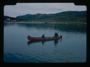Image of Al and Miriam MacMillan in canoe