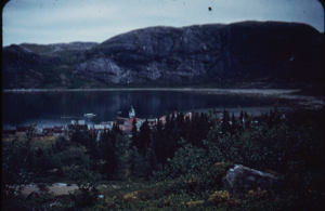 Image of Nain and harbor seen from above (2 copies).