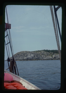 Image of Bare cape seen through rigging