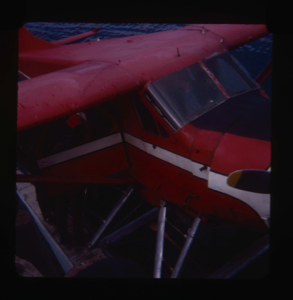 Image: Airplane landing at dock (2 copies)