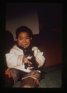 Image: Tommy Kajin holding kitten