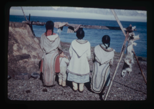 Image: Three women show the back of their silipaks
