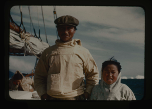 Image: Eskimo [Inuit] couple, aboard