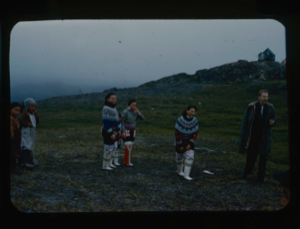 Image: White man, three Greenlandic women, and children