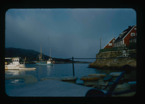 Image: Harbor and village of Sukkertoppen (2 copies)