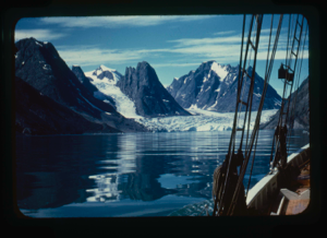 Image: The Bowdoin approaching glacier (2 copies)