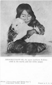 Image: Shooegingwah - The most Northern Eskimo [Inuit] Child (with message)