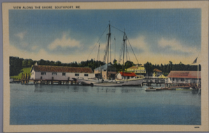 Image: View along the shore, Southport, ME