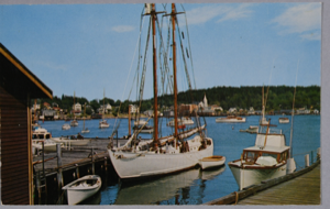 Image of Along the Maine Coast, Famed vessel of  arctic explorations...'Bowdoin' (w. mess