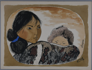 Image of An Eskimo [Inuit] mother with her child