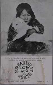 Image: Shooegingwah - The most Northern Eskimo [Inuit] Child (with message)