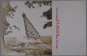 Image of Blasting Cable Towers at Ashokan Dam